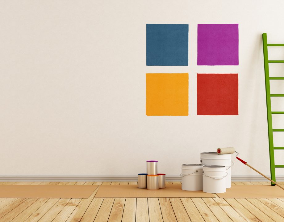 Select color swatch to paint wall